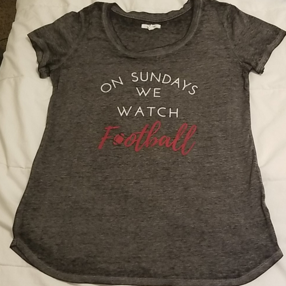 "On Sundays We Watch Football" Tee - Picture 1 of 3